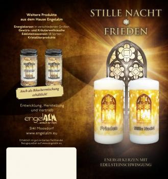Flyer Energiekerzen Stille Nacht/Frieden